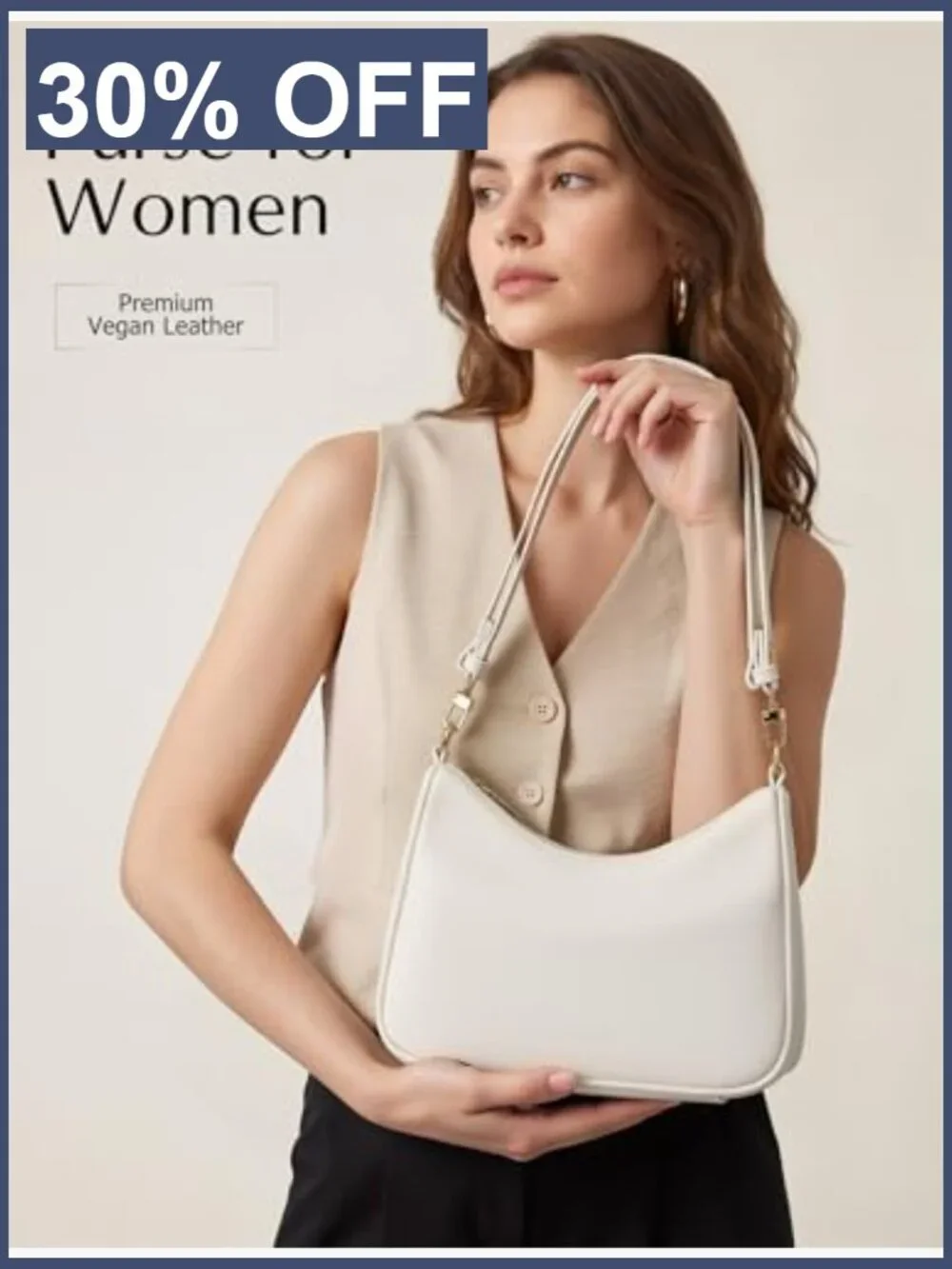 Faux Leather Hobo Shoulder Bag Adjustable Crossbody Purse